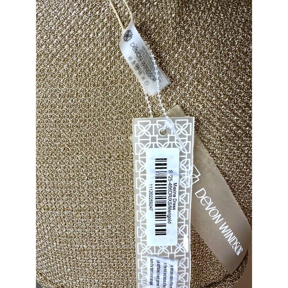 DEVON WINDSOR Maxine Dress in Marigold X-Small New Womens Knit Cut out Maxi Gown - Picture 11 of 16